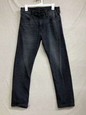 Levi's 513 Pants Women's W32 L34 Black Slim Straight Stretch Denim Jeans
